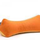 Edomi Buckwheat Pillow for Sleeping, Adjustable Firm Support Neck Roll Pillow, Cervical Pillow for Back Sleepers, Cylinder Buckwheat Hull Pillow, Patchwork Orange Yellow Green Pillowcase, 16x5