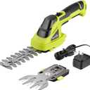 SnapFresh Cordless Grass Shear Bush Trimmer, 2 in 1 Handheld Hedge Trimmer, 7.2V Electric Grass Trimmers, Lightweight Shrubbery Trimmers Battery & Charger Included, Shrub Trimmer for Garden(Green)