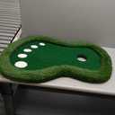 Floating Golf Green for Pool, Floating Chipping Green Mat with Ball Retriever for Pool/Lake, No Drifting Floating Golf Putting Turf Game Set for Golfers
