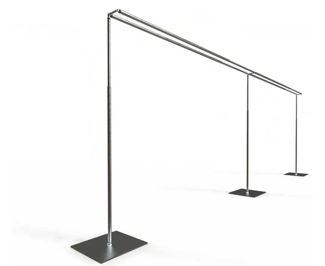Adjustable Heavy Duty Portable Pipe and Drape Backdrop Kit 10FT x 20FT Double Crossbar Easy Set Up for Wedding&Party&Photography&Baby Show&Display (No Drape)，But Not for Flower Walls/TVs/Heavy Items