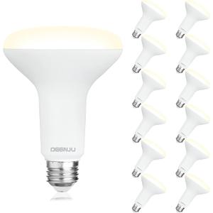 DEGNJU 12 Pack BR30 LED Recessed Light Bulb, Dimmable Indoor Flood Light Bulbs CRI80 7W Equivalent 65W 3000K Warm White 650 Lumens, 15000 Lifetime Hours E26 Base LED Can Light Bulb, Flicker-Free