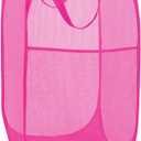 Deluxe Strong Mesh Pop up Laundry Hamper Basket with Side Pocket for Laundry Room, Bathroom, Kids Room, College Dorm or Travel Blush (1 pack)
