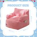 MAXYOYO Kids Bean Bag Chair, Stuffed Toddler Bean Bag Sofa with Filler Bean Bag Chair for Boys and Girls, Lazy Sofa with Pocket Floor Chair for Gaming, Reading, Pink