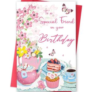 9 x Best Friend Birthday Card for Women, Funny Birthday Cards for Friend Sister Bestie, Cute Bday Gifts for Mom