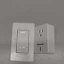 DEWENWILS Remote Control Outlet Wireless Wall Mounted Light Switch, Electrical Plug in On Off Power Switch for Lamp, Fan, Household Appliance, No Wiring, 100 Feet RF Range, ETL Listed, Programmable