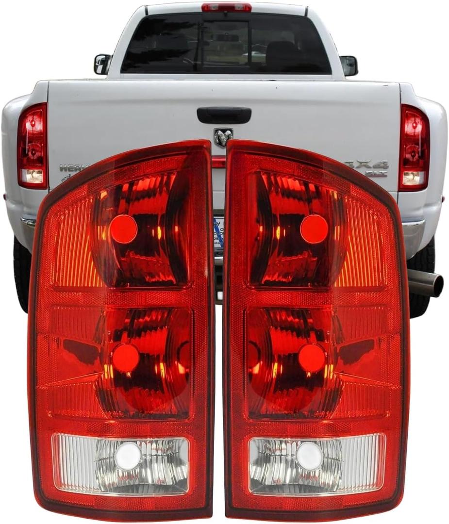 Tail Lights For 2002 2003 2004 20005 2006 Dodge Ram 1500 2003 2004 2005 2006 Dodge Ram 2500 3500 Pickup OE Style Pair Rear Brake Lamps without Bulbs