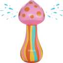 FUNBOY 5FT Tall Giant Mushroom Kids Backyard Sprinkler with Groovy Colors and Dual Water Sprayers
