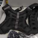 ZELUS Weighted Vest, Weight Vest with Reflective Stripe for Workout, Strength Training, Running, Fitness, Muscle Building, Weight Loss, Weightlifting, Black(12 lb)