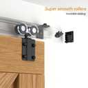 6FT/72'' Exterior Sliding Barn Door Hardware Kit, Box Rail Track,Heavy Duty Aluminium Alloy Wall Mount Kit for Indoor/Outdoor Single Door Use(NO Door)