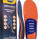 Dr. Scholls Advanced Pain Relief Insoles for Men Women, Heavy Duty Orthotics for Work Shoes & Boots, Plantar Fasciitis & Arch Support, Shock-Absorbing, up to 340 lbs, Men 9.5-10, Women 10.5-11