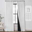 PANELSBURG 9FT White Curtains 108 Inches Long Extra Long Blackout for Bedroom Living Room Darkening Heavy Duty Thermal Insulated for Winter