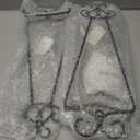 MyGift Set of 2 Vertical Hanging Collectible Plate Holders, Wall Mounted Matte Black Metal Wire Vintage Scrollwork Display Racks, Holds 8 to 11 Inch Plates