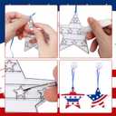 ZEELONA12 Pack Star Suncatcher Craft for Kids Patriotic Suncatcher Ornaments DIY Paint Window Art for Kids Classroom Activity 4th of July Art Projects USA Independence Day Decoration (Star)