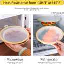 Silicone Lids - 3-Pack Heat-Resistant Splash-Proof Clear Lids, Reusable Silicone Suction Cups for Bowls, Cups, Skillets, Plates, and Pots; Suitable for Stovetops, Ovens, and Refrigerators