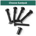 40Pcs 1/4-20 x 3 Flat Socket Head Cap Screws Bolts Barrel Nuts Kit, 304 Stainless Steel 18-8 Furniture Bolts Screws and Nuts, Black Oxided