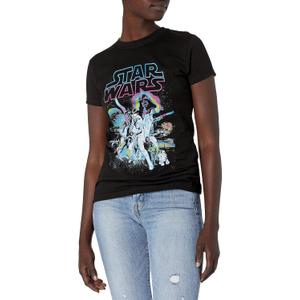 Star Wars Women's Neon Hope Poster Crew Neck Graphic T-Shirt XXL