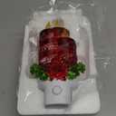 Christmas Candle Night Light Plug into Wall Swirling Glitter USB Portable Christmas Decorative Night Light Decoration for Kids Adults Bedroom Kitchen Living Room Holiday Decor (Red Candles)