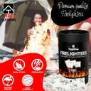 Topline 100 Fire Starters for Fireplace, Wood Stove, Charcoal BBQ & Campfire Waterproof Odorless Fire Starter Sachets, Quick-Light Indoor & Outdoor Firestarter Pouches in Storage Tube