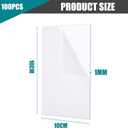 Pangda 100 Pcs 4'' x 4'' Clear Acrylic Sheets Squares Acetate Sheets Transparent Panel Signs with Protective Paper for DIY Projects Photo Frame Display Craft(0.04'' Thick)