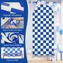 3 Pcs Blue with Gold Ring Party Decorations Arch Backdrop Cover 4ft 5ft 6ft Cartoon Spandex Blue White Arch Cover for Birthday Baby Shower Wedding Party Decorations, No Stand Included, 1.6 x 4ft, 2.1 x 5ft, 2.6 x 6ft