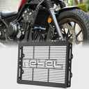 WOOGA Motorcycle Black Radiator Guard Protector Grille Grill Cover Shrouds Cooler Protector fit for HO&N&DA CMX 500 Rebel CMX 250 CMX 300 Accessories 2017 2018 2019 2020 2021 2022 2023 2024 2025