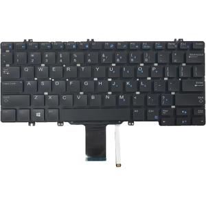 Replacement Keyboard for Dell Latitude 5290 7280 7290 7390 5280 5289 2-in-1 7380 7390 2-in-1 Series Laptop with Backlit Keyboard US Layout P/N: PK131S51B00 V160325BS