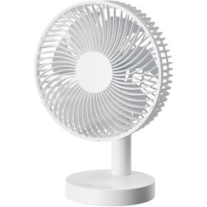 Aidek Oscillating Table Fan for Home & Office | Quiet Mini Fan with 4 Speed Modes & Timer | Portable Desk Fan with Strong Airflow, 90 Tilt, Easy to Clean  White