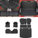 Floor Mats Compatible with 2023 2024 2025 2026 Honda CRV (Include Hybrid) Trunk Mat Cargo Liner All Weather Back Seat Cover CR-V Accessories (Upper Deck, Trunk Mat+Backrest Mats+Floor Mats)