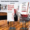 Pedestal Poster Sign Stand for Double Sided Display, Adjustable Poster Board Stand Height Up to 80", Heavy Duty Floor Standing Sign Holder for Board, Foam, Banner Display Stand, Black 1Pack