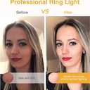 Clip on Ring Light, Kimwood Rechargeable 60 LED Selfie Ring Light for Phone, Laptop, Tablet (3 Models, 5 Level Brightness)