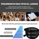 Progressive Sunglasses for Women Men, TR90 Multifocal Reader Sunglasses with Spring Hinge, UV400 Protection