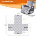 VANSOFY 100% Waterproof Recliner Chair Covers, Recliner Cover Non-Slip Dog Chair Cover Furniture Protector Washable Slipcover with Pocket, Elastic Straps for Pets, Dogs(Light Gray, 23.6")