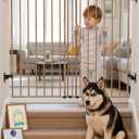 Babelio 34" Extra Tall No Bottom Bar Baby Gate, 26-43", Brown Wood Pattern
Easy Install| One-handed Opening| Auto-close| Drill Needed Indoor Safety Dog/Pet Gate for Stairs, Hallways & Doorways