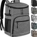 Cooler Backpack Insulated Leakproof Waterproof Backpack Cooler Bag 30/45 Cans, Large Capacity Lightweight Travel Camping Beach Backpack Cooler Ice Chest for Men and Women (30 Cans, gray)