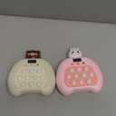 Electronic Pop It Game with LED Screen - 2-Player Online Bubble Pop Fidget Toy, Brain Training STEM Game for Kids 3-12, Anti-Anxiety Sensory Toy, Educational Birthday Gift for Boys Girls（（Brown）