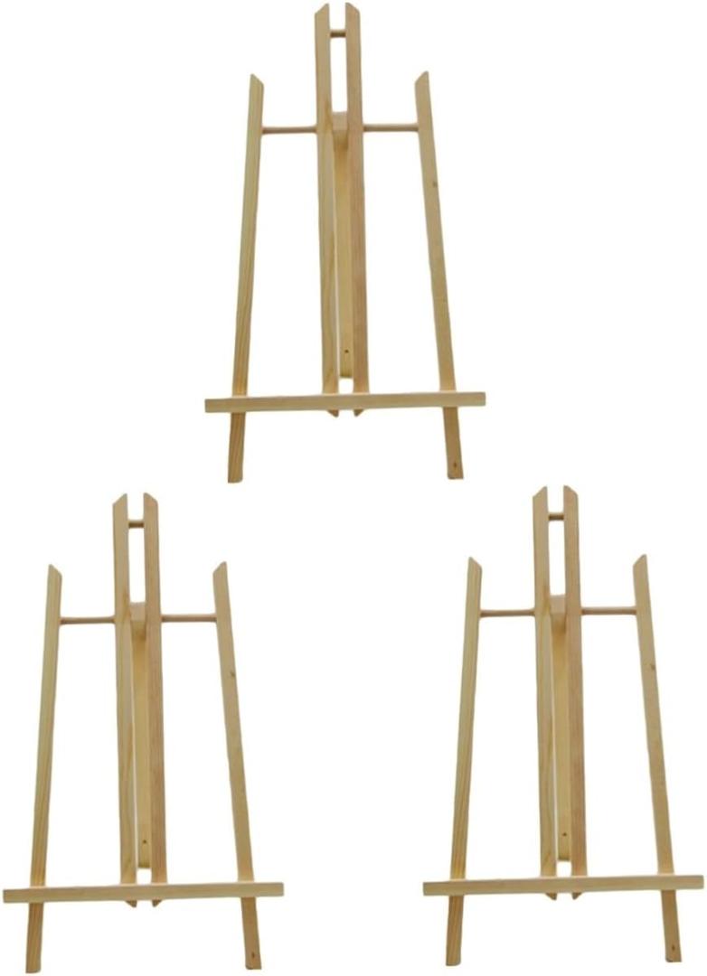 3pcs Sturdy Triangle Easel for Kids Ideal Art Stand for Painting Display Foldable for
