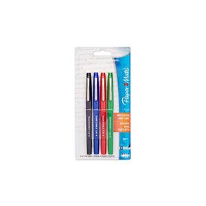 Paper Mate® Flair® Porous-Point Pens, Medium Point, 1.0 mm, Assorted Ink Colors, Pack Of 4 Pens