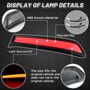 Smoked LED Rear Trunk Pillar Tail Light Column Replacement Compatible with Toyota 4Runner 2014-2024,Functuon as Brake Turn Signal Light Plug and Play