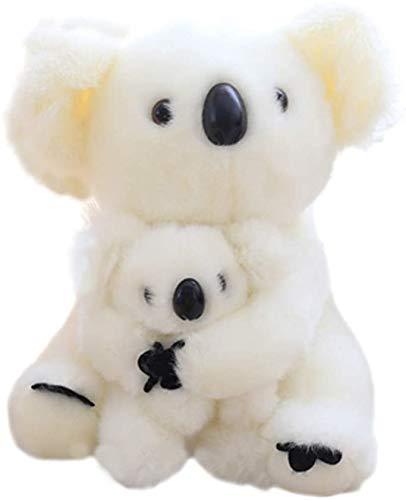 11 inch Mum and Baby Koala Plush Toy Stuffed Animal Toy Plush Animal Doll (White)