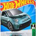Pack Of 3 Hot Wheels Cars (Surfin' School Bus, Dodge Van, Fiat 500e)