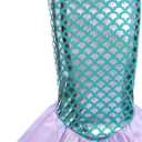 Little Girls Mermaid Princess Costume for Girls Dress Up Party with Gloves,Crown Mace 3-10 Years