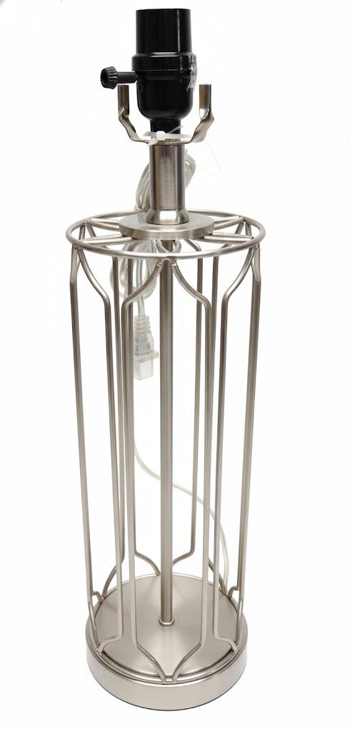 21" Fillable Table Lamp, Steel Base
