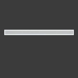 Linear Bar Air Grille 48" X 4", Aluminum Air Supply/Return Grilles,Easy Air Flow,Removable Grille/Door-HVAC Air Vent Cover,White[Outer Dimensions: 48.8"w X 4.8"h]