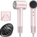 Hair Dryer Blow Dryer with Magnetic Diffuser & Nozzle, 110000 RPM Brushless Motor Ionic Hairdryer for Fast Drying & Frizz Control, Lightweight Low Noise Blowdryer for Home Travel Salon, All Hair Types