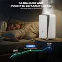 Dehumidifier for Home,1000 sq.ft Dehumidifier for Basement Bathroom Bedroom with Auto Shut Off, Built-in Aromatherapy Diffuser,7 Colors LED Light, Quiet Dehumidifiers with Sleep Mode(CS08-Cream)