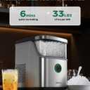 Silonn Nugget Ice Maker Countertop,33Lbs/Day, Includes Scoop & Cleaning
