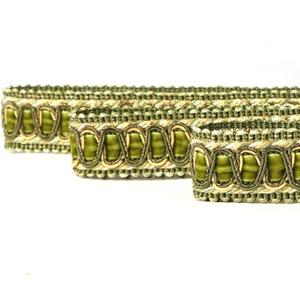 Fenghuangwu Braid Trim 6.5 Yard Polyester Woven Gimp Braid Trim 2.8 cm/1.1 inch Diameter Decorative Fabric Trim for Sewing and Crafting (Green)