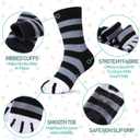 LINEMIN Kids Fuzzy Socks Boys Girls with Grips Non Slip Slipper Socks Cozy Fluffy Winter Warm Crew Socks 6 Pairs (4-7 Years, Cat Paw)