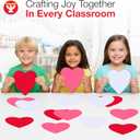 Hygloss Heart Shape Paper Cut-Outs for Arts & Crafts-Many Creative Uses-Valentines Day Activities-6 Inches-100 Pcs, Red, Pink & White