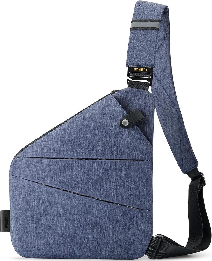 WANDER PLUS Anti Theft Crossbody Bag, Shoulder Bag Anti-theft Design for Travel, Sport, Work